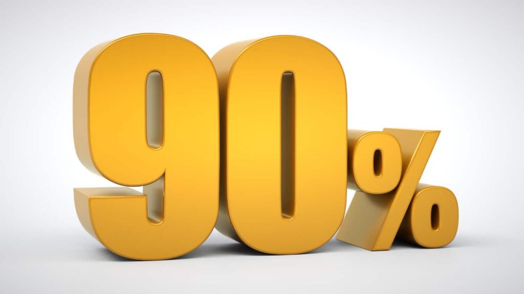 spend not more than 90%