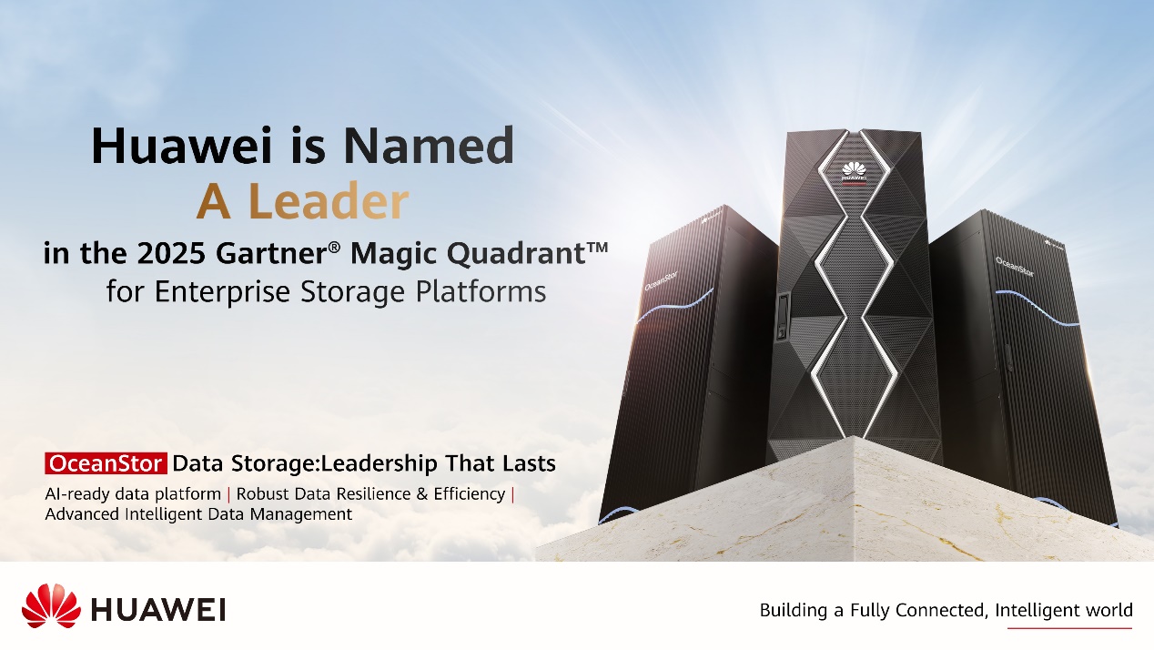 Huawei named a leader in the Gartner® Magic Quadrant™ for Enterprise Storage Platforms
