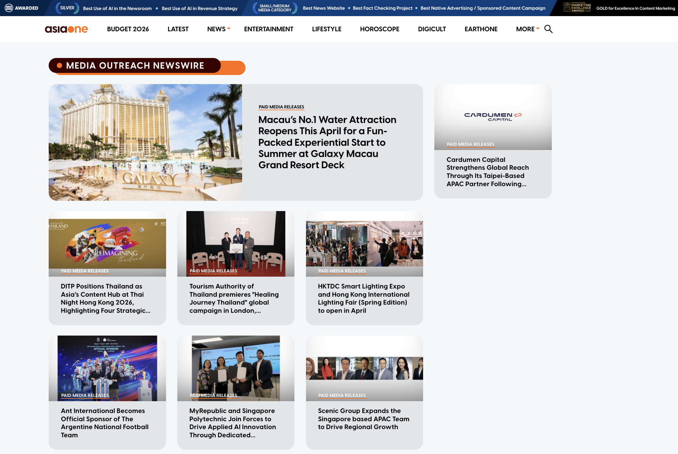 Media OutReach Newswire Memperkuat Jangkauan Singapura and Asia Pasifik Lebih Lanjut dengan Kemitraan Strategis Bersama AsiaOne