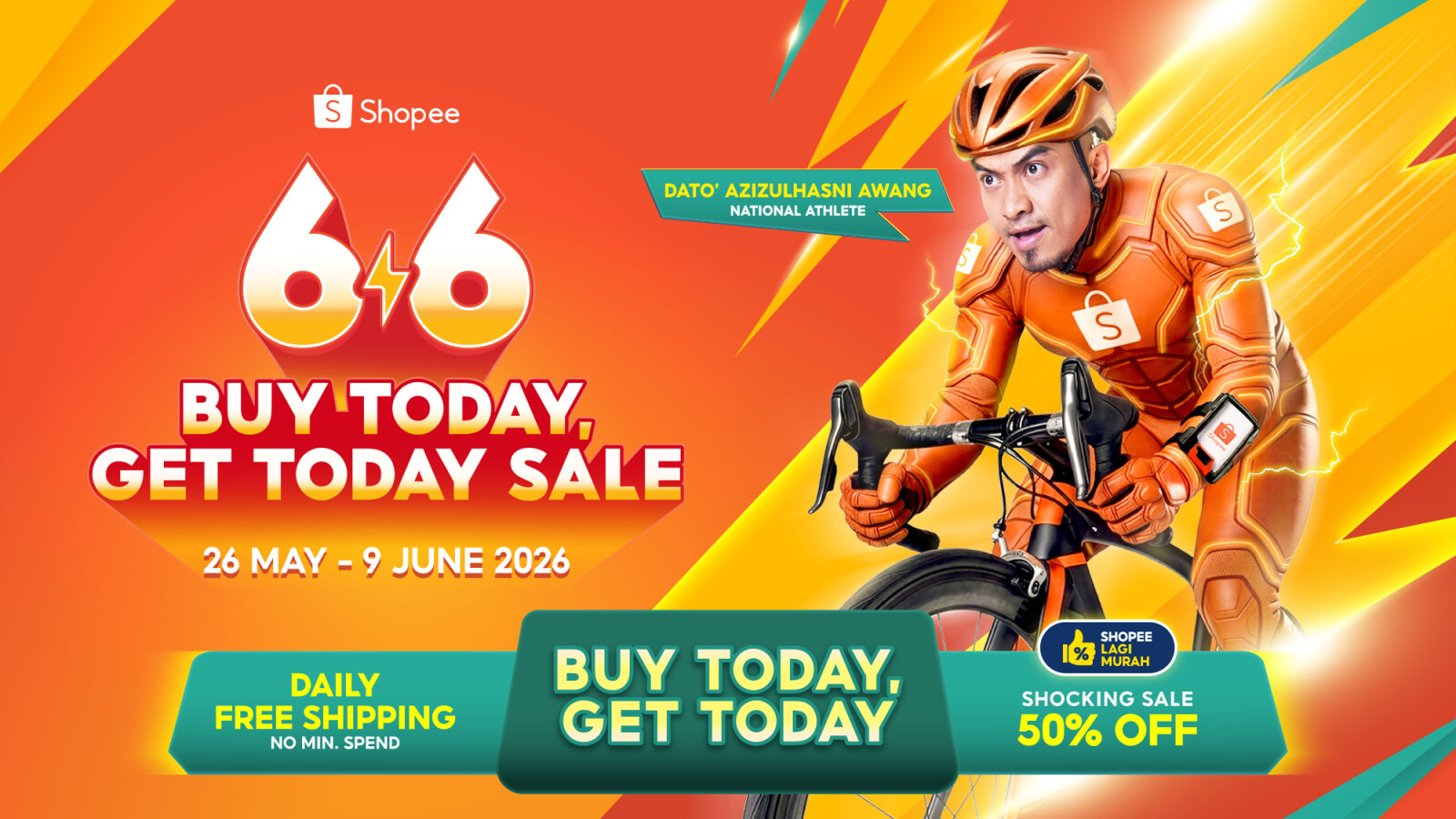 Score 50% Off Deals and Buy Today, Get Today Delivery This Shopee 6.6