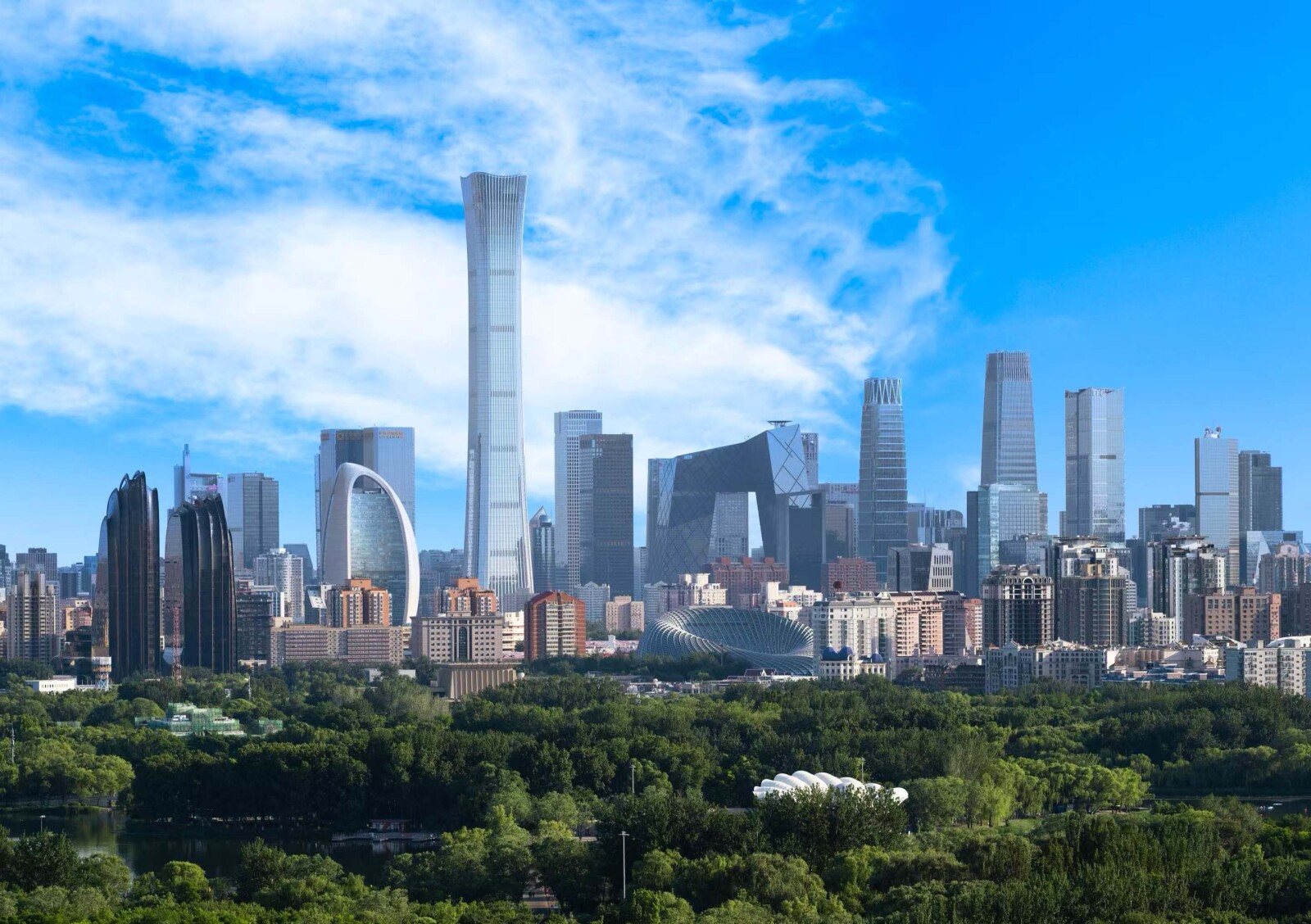 The skyline of Beijing's Central Business District
