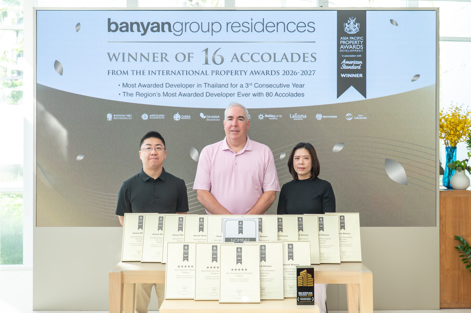 Banyan Group Residences สร้างสถิติ คว้า 16 รางวัลสูงสุดจากเวที International Property Awards 2026-27