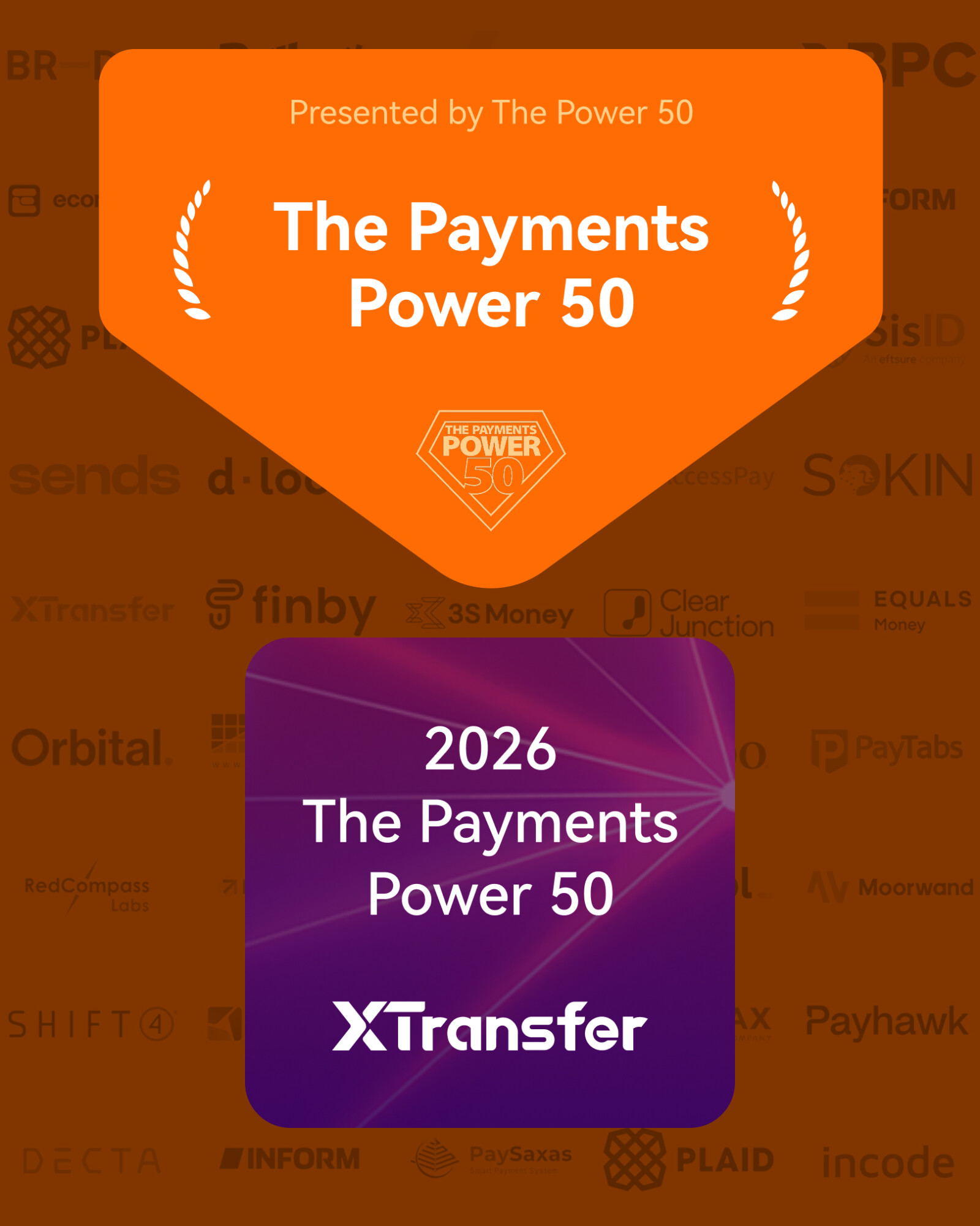 XTransfer recognised in The Payments Power 50 2026