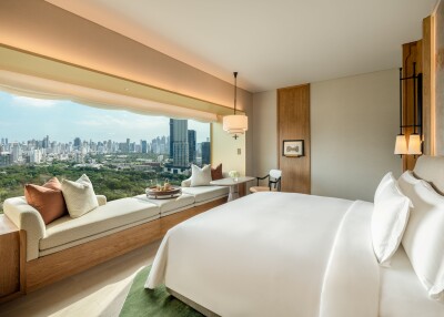 Dusit Thani Bangkok, Dusit's reimagined flagship hotel overlooking Lumpini Park, has been elevated to Two Michelin Keys in the Michelin Guide's 2026 global hotel selection.